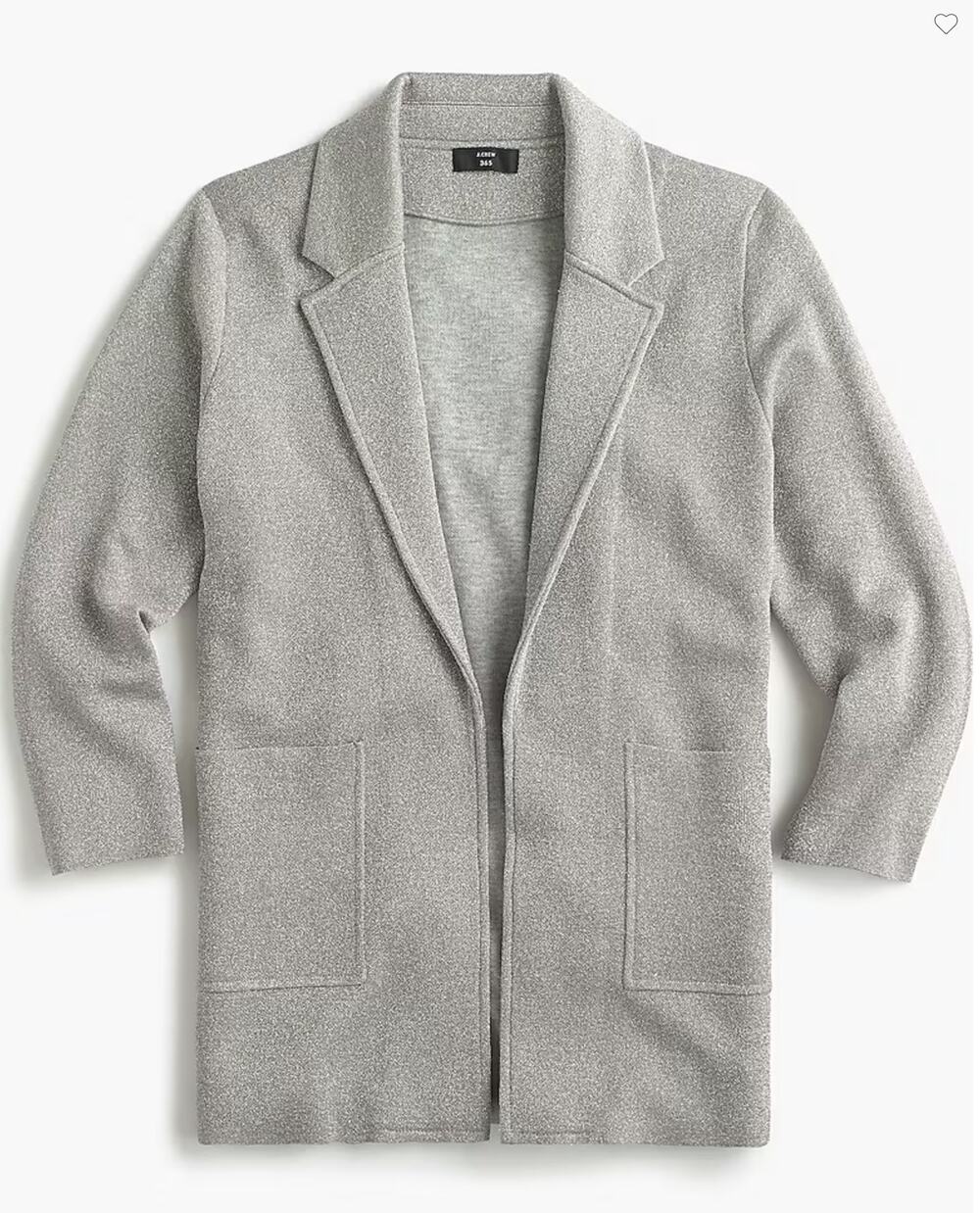 J Crew 365 Sparkly Sophie Open Front Knit Sweater Blazer Jacket Womens Size XXS